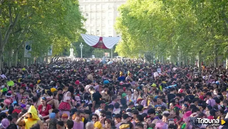 Concentración de peñas en Valladolid durante las fiestas