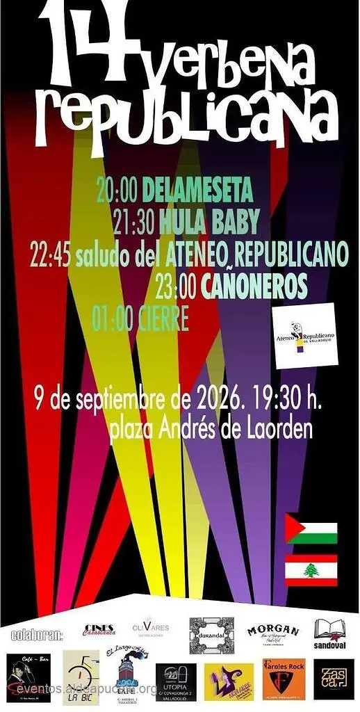 Cartel de la XIV Verbena Republicana en Valladolid