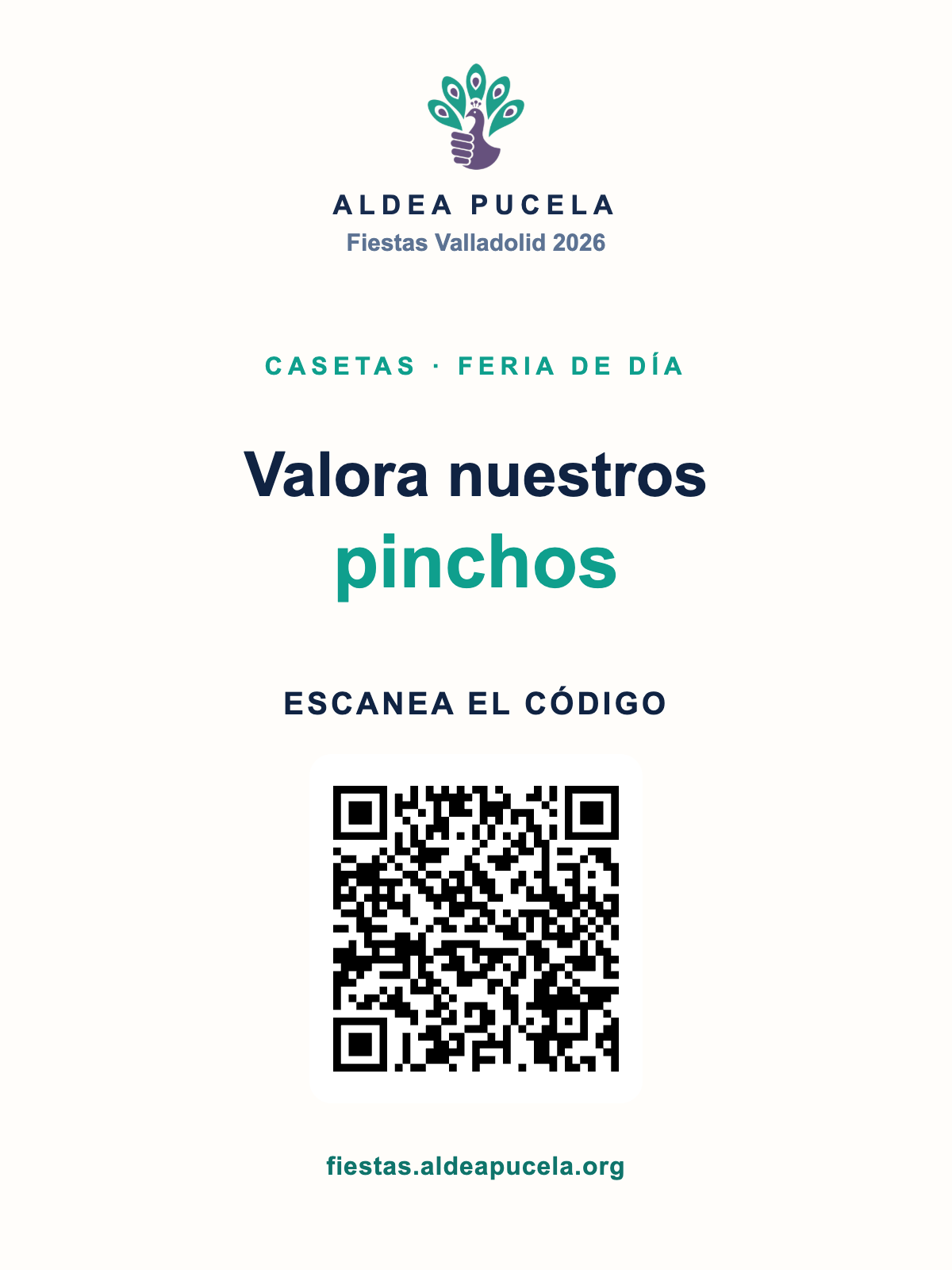 Cartel para descubrir y valorar las casetas de feria de día