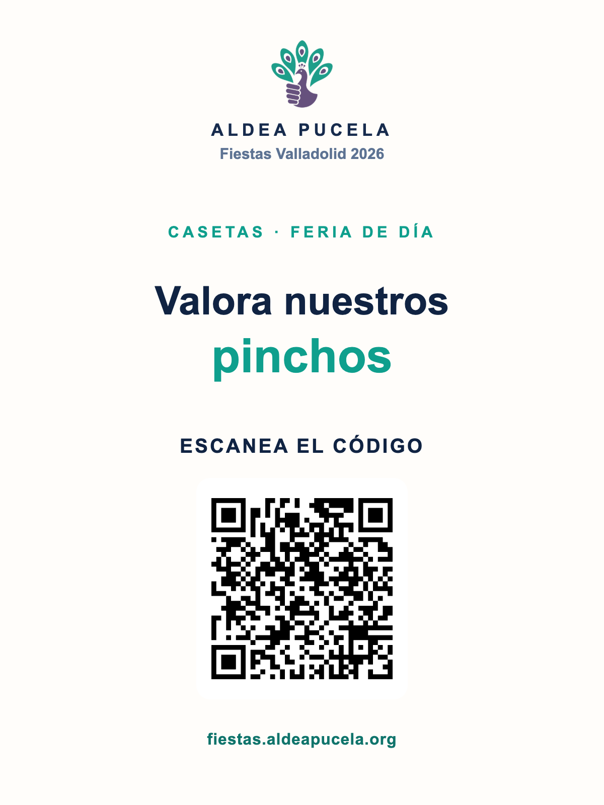 Cartel para descubrir y valorar las casetas de feria de día