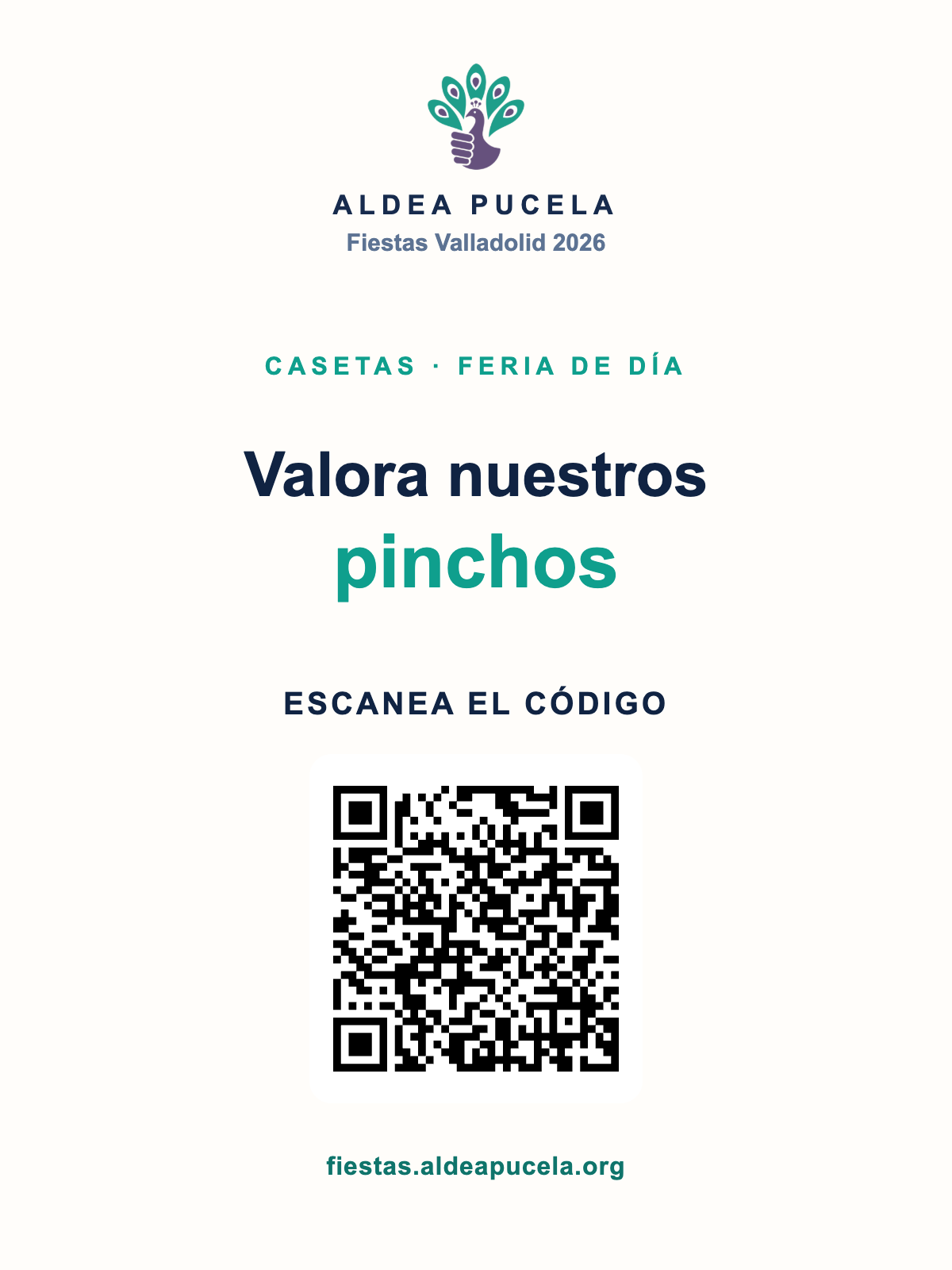 Cartel para descubrir y valorar las casetas de feria de día