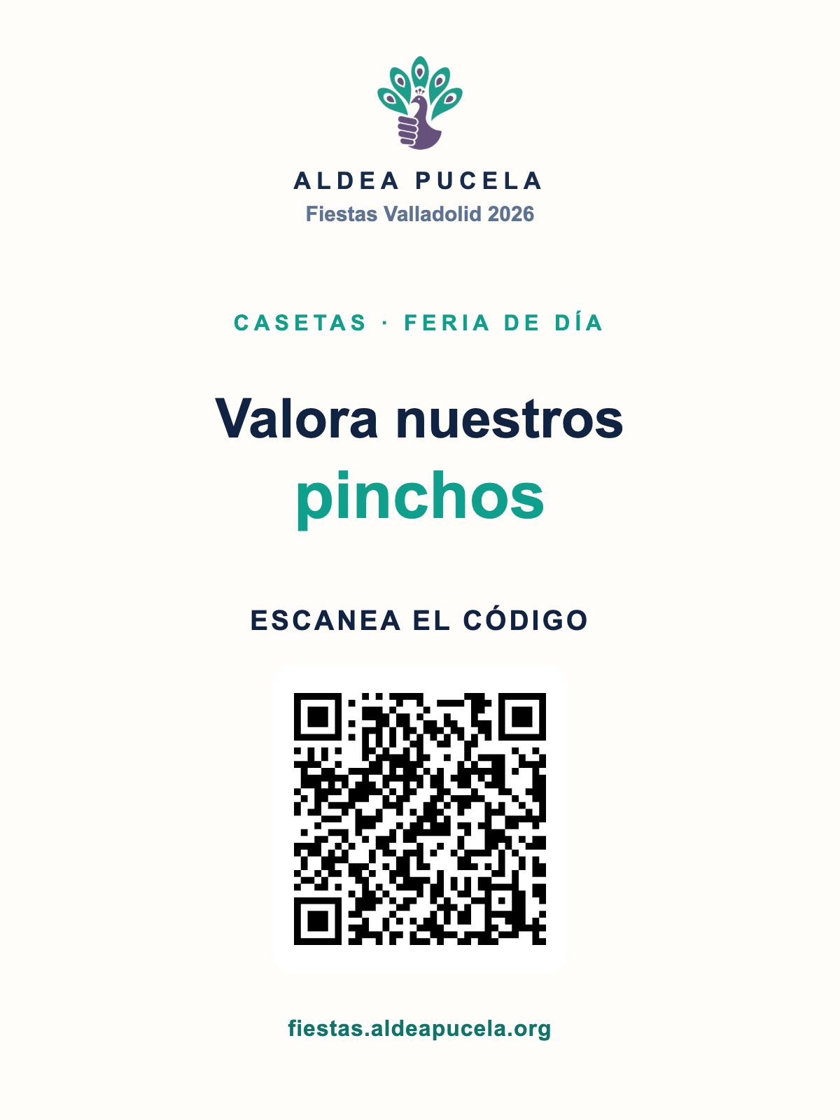 Cartel para descubrir y valorar las casetas de feria de día