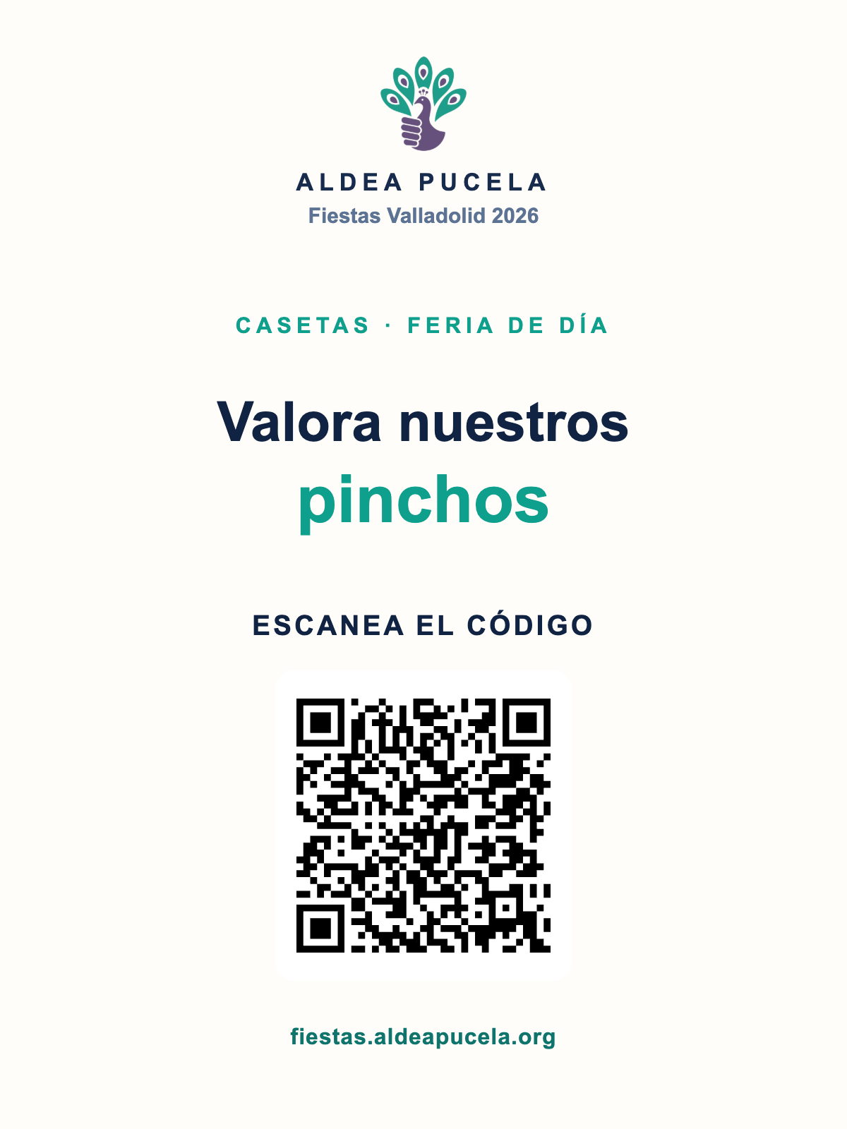 Cartel para descubrir y valorar las casetas de feria de día