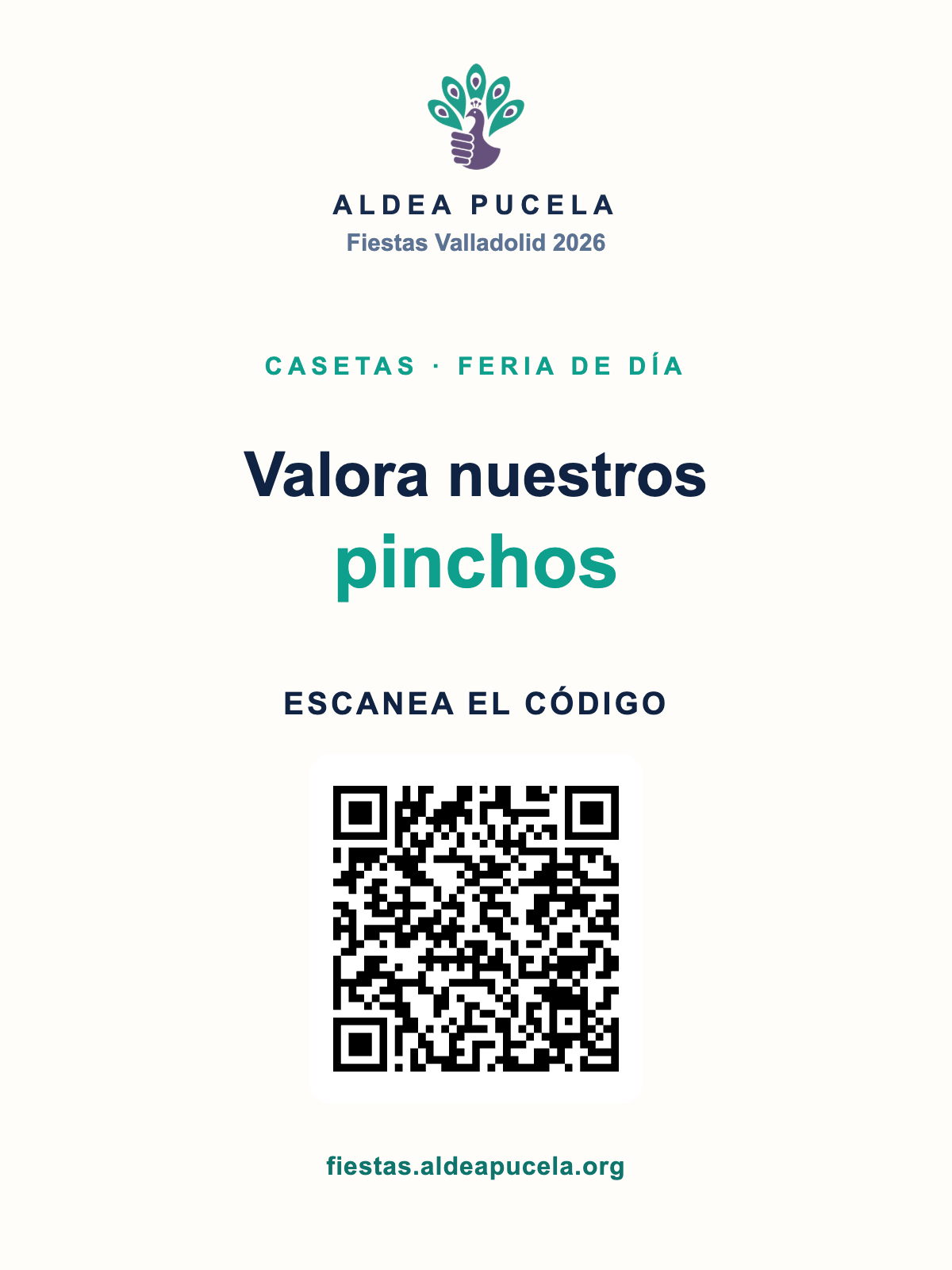 Cartel para descubrir y valorar las casetas de feria de día