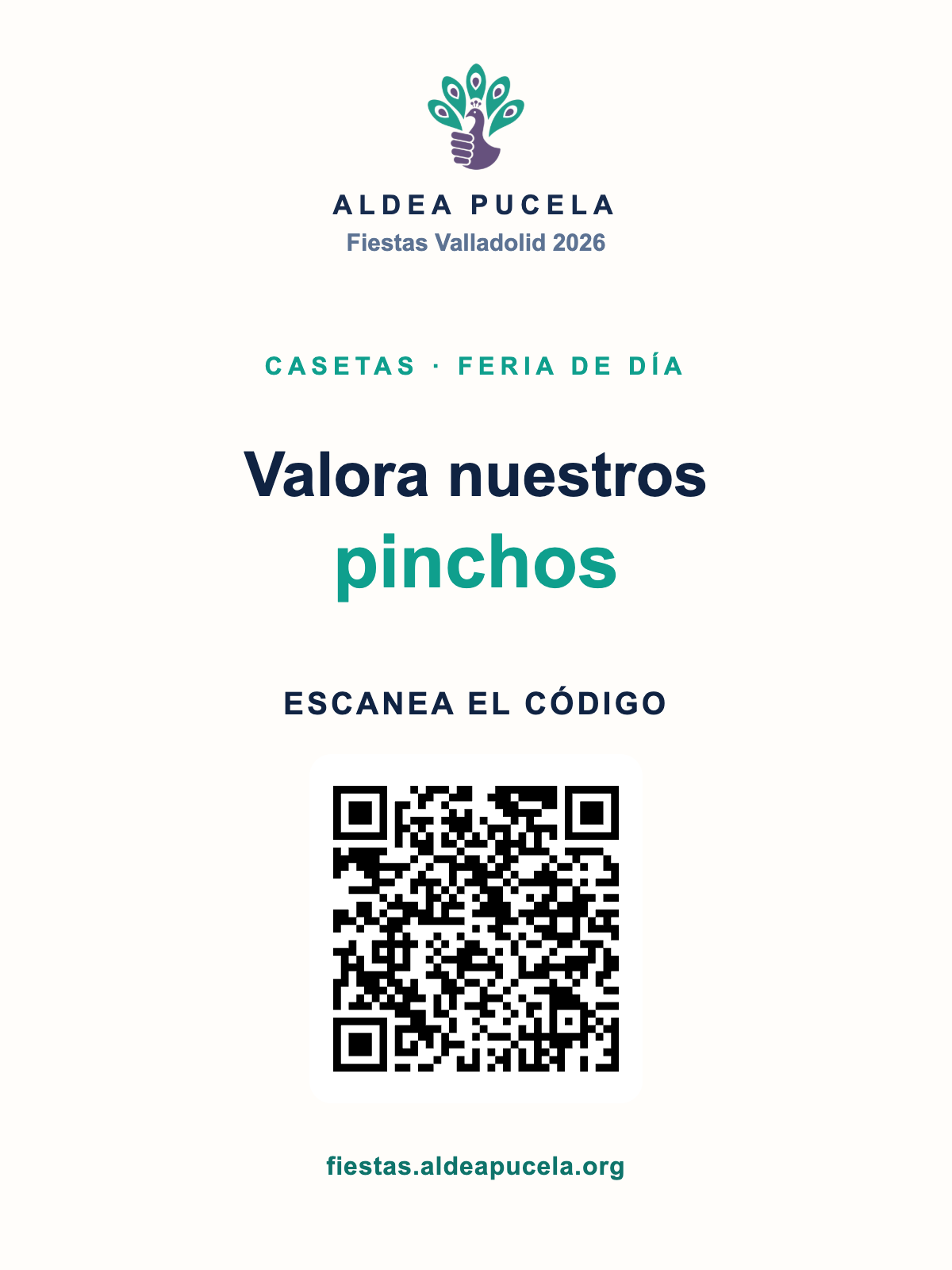 Cartel para descubrir y valorar las casetas de feria de día