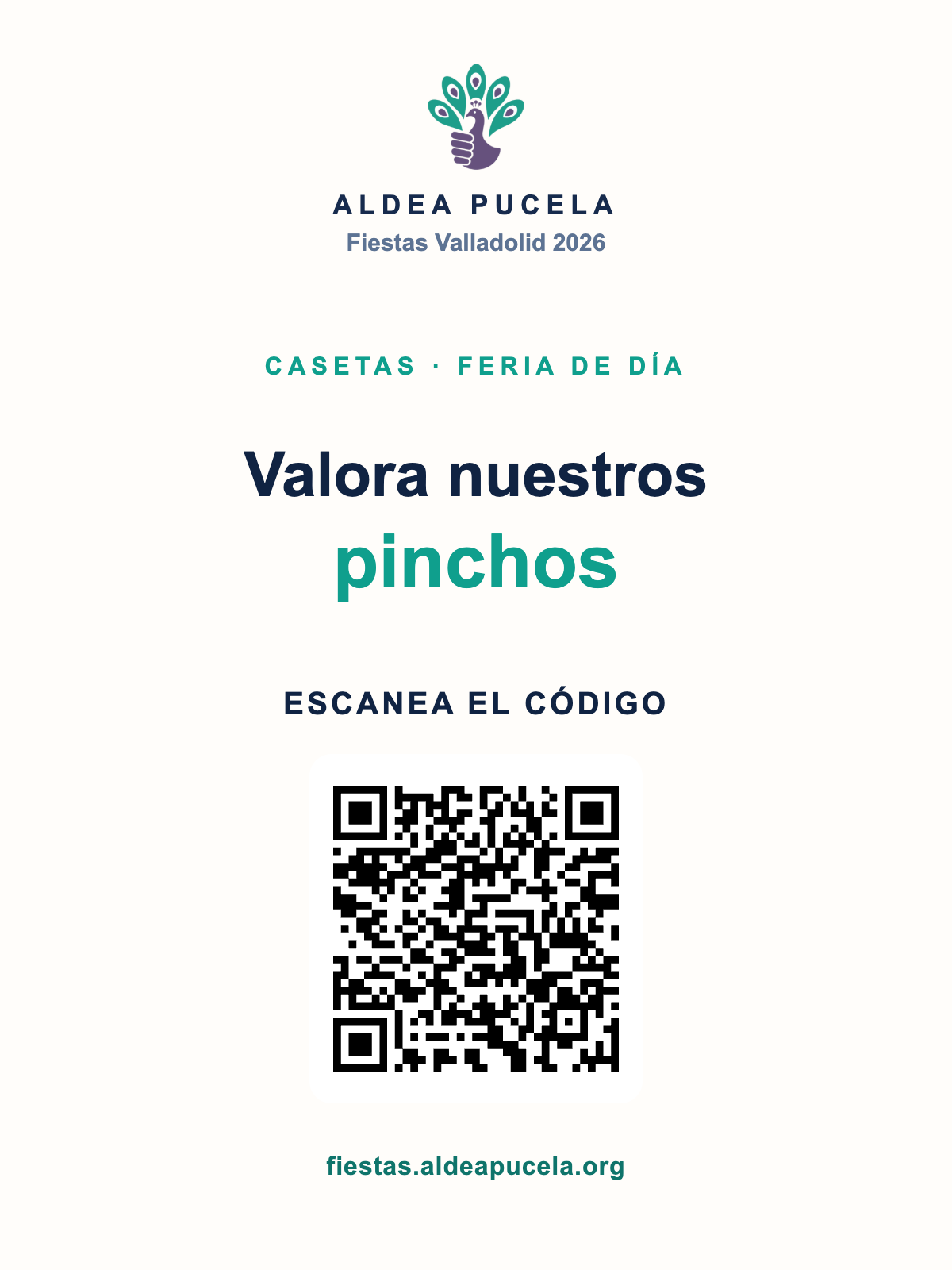 Cartel para descubrir y valorar las casetas de feria de día