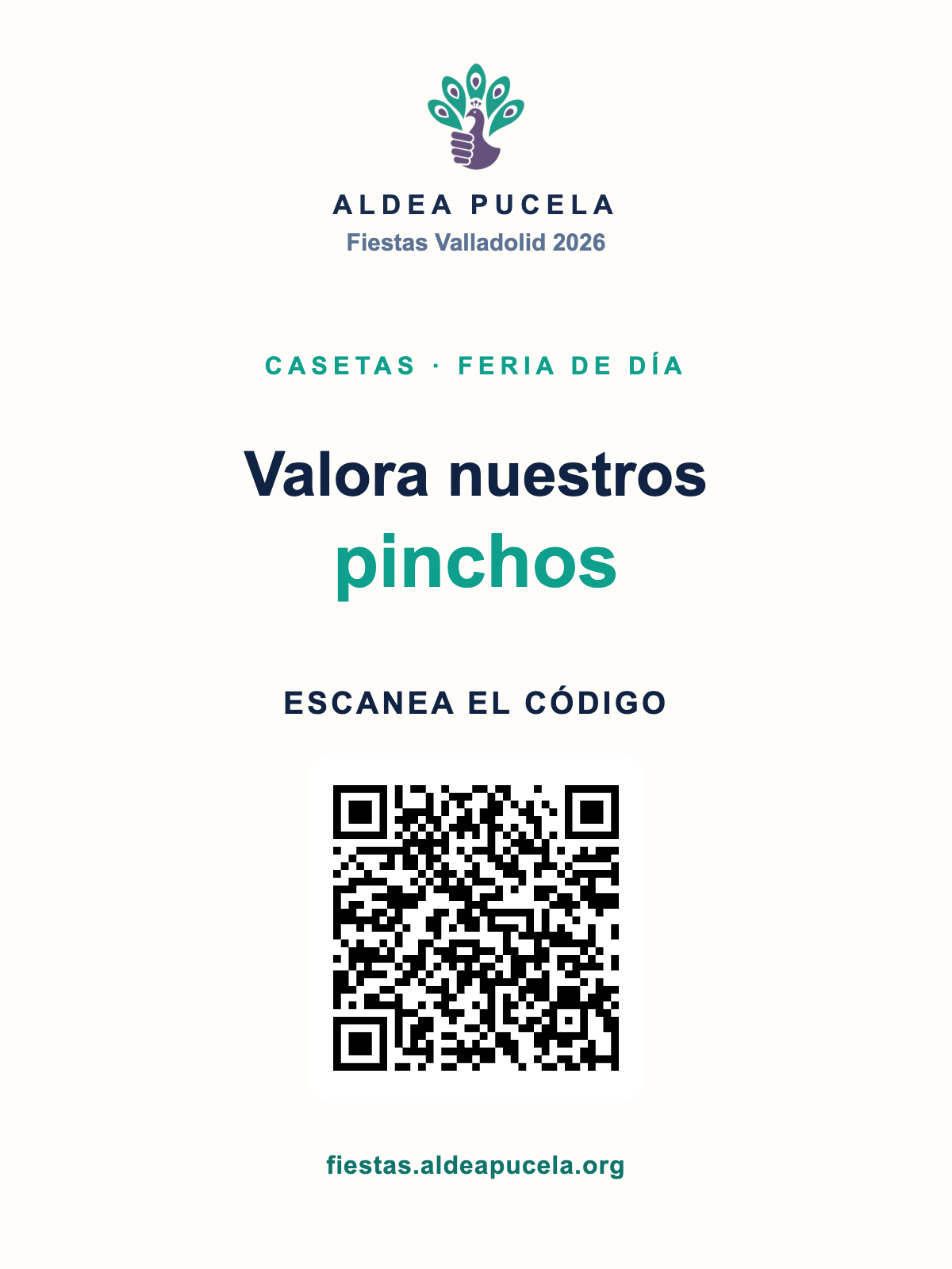 Cartel para descubrir y valorar las casetas de feria de día