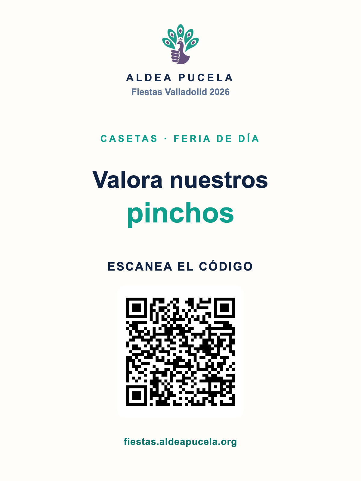 Cartel para descubrir y valorar las casetas de feria de día