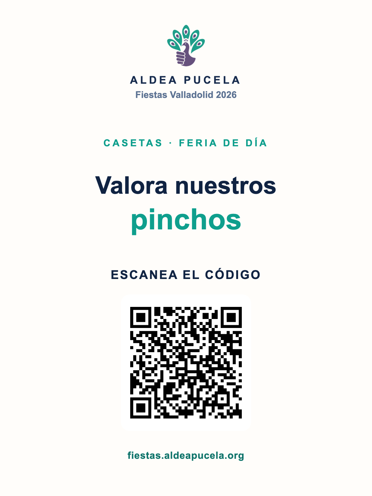 Cartel para descubrir y valorar las casetas de feria de día