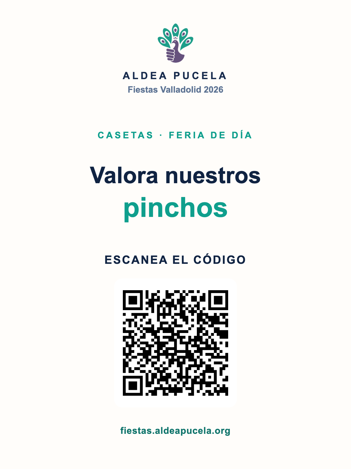 Cartel para descubrir y valorar las casetas de feria de día