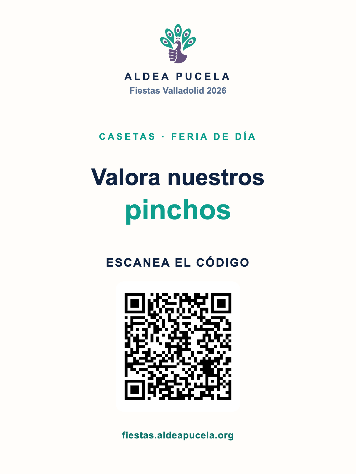 Cartel para descubrir y valorar las casetas de feria de día