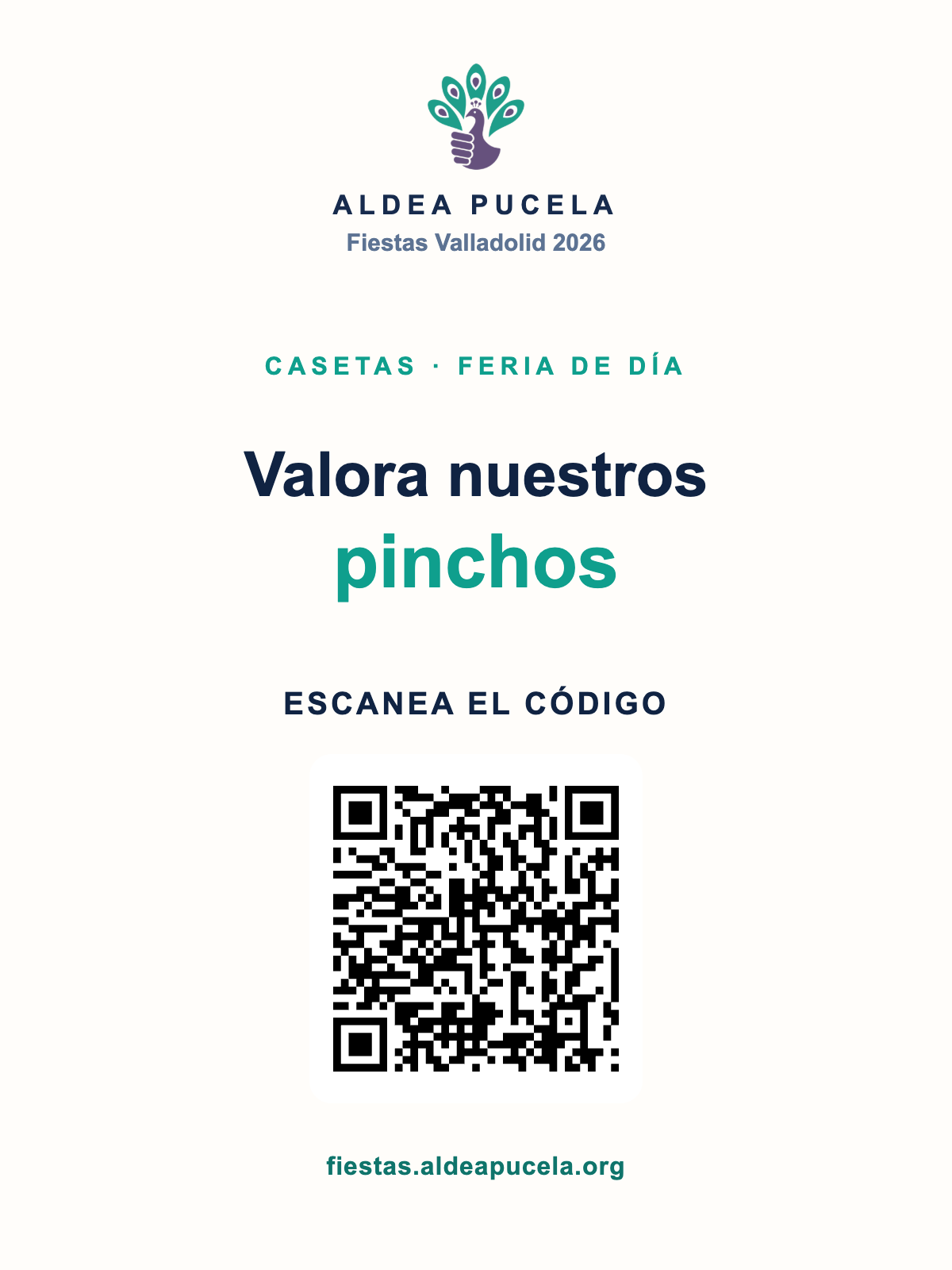 Cartel para descubrir y valorar las casetas de feria de día