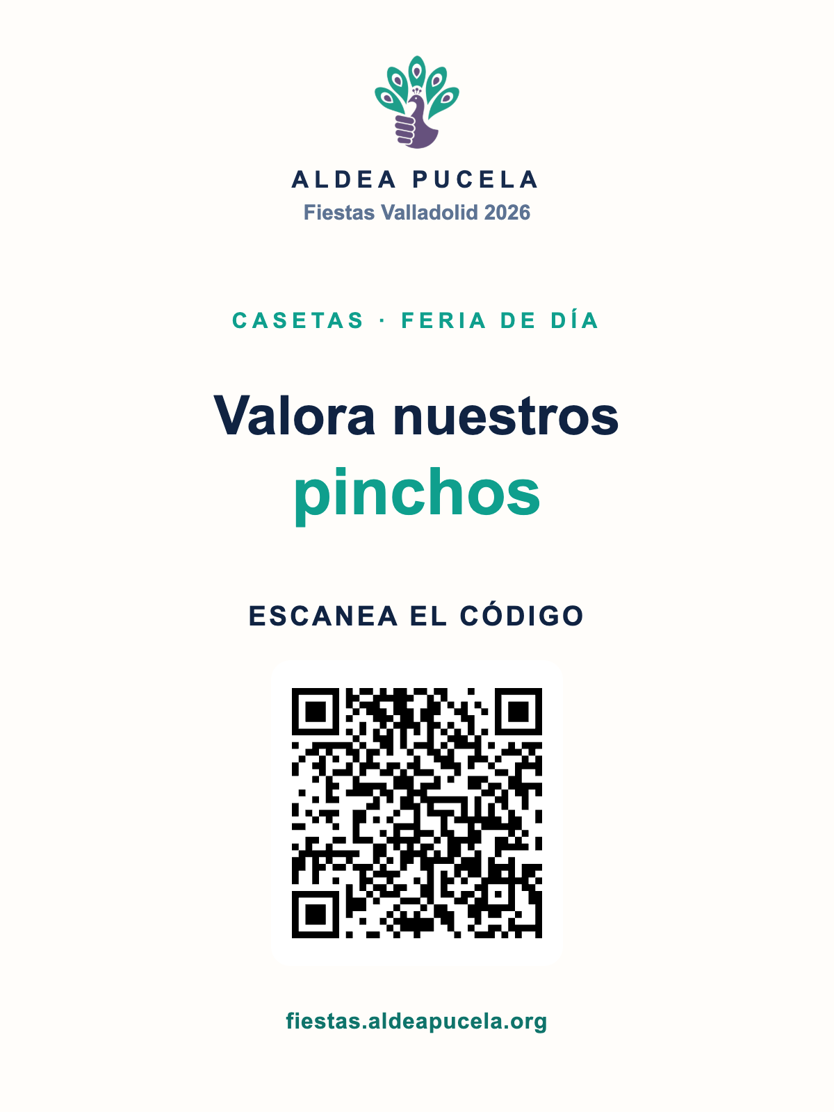 Cartel para descubrir y valorar las casetas de feria de día