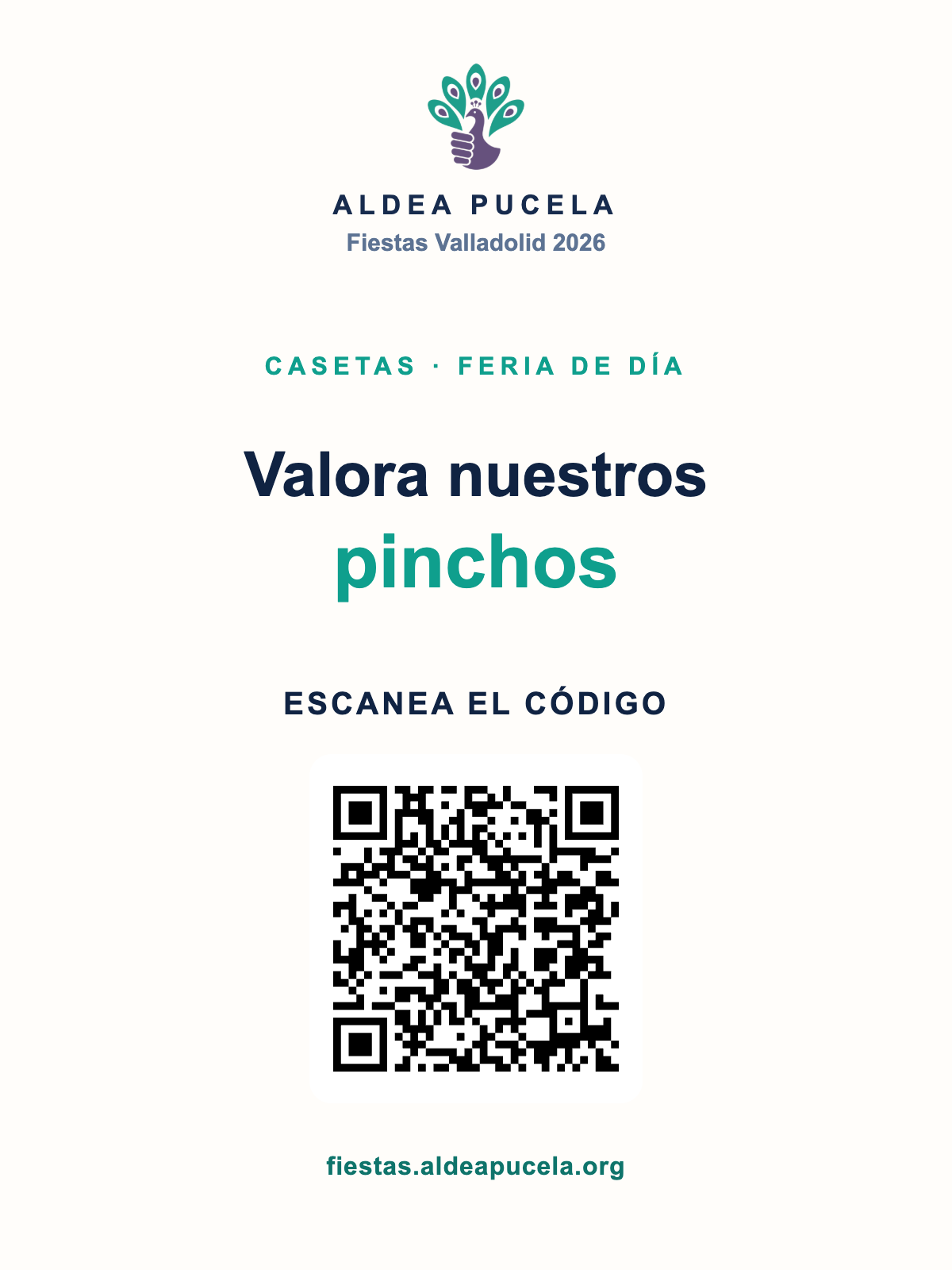 Cartel para descubrir y valorar las casetas de feria de día