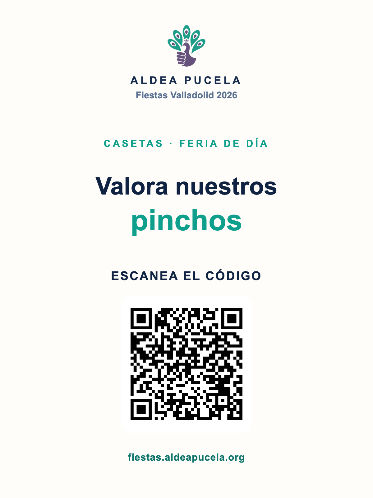 Cartel para descubrir y valorar las casetas de feria de día