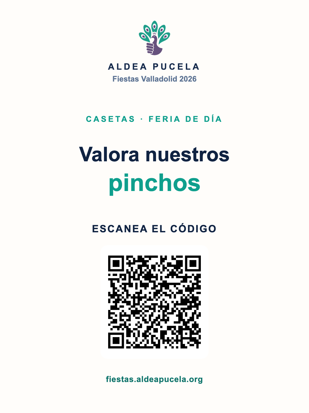 Cartel para descubrir y valorar las casetas de feria de día
