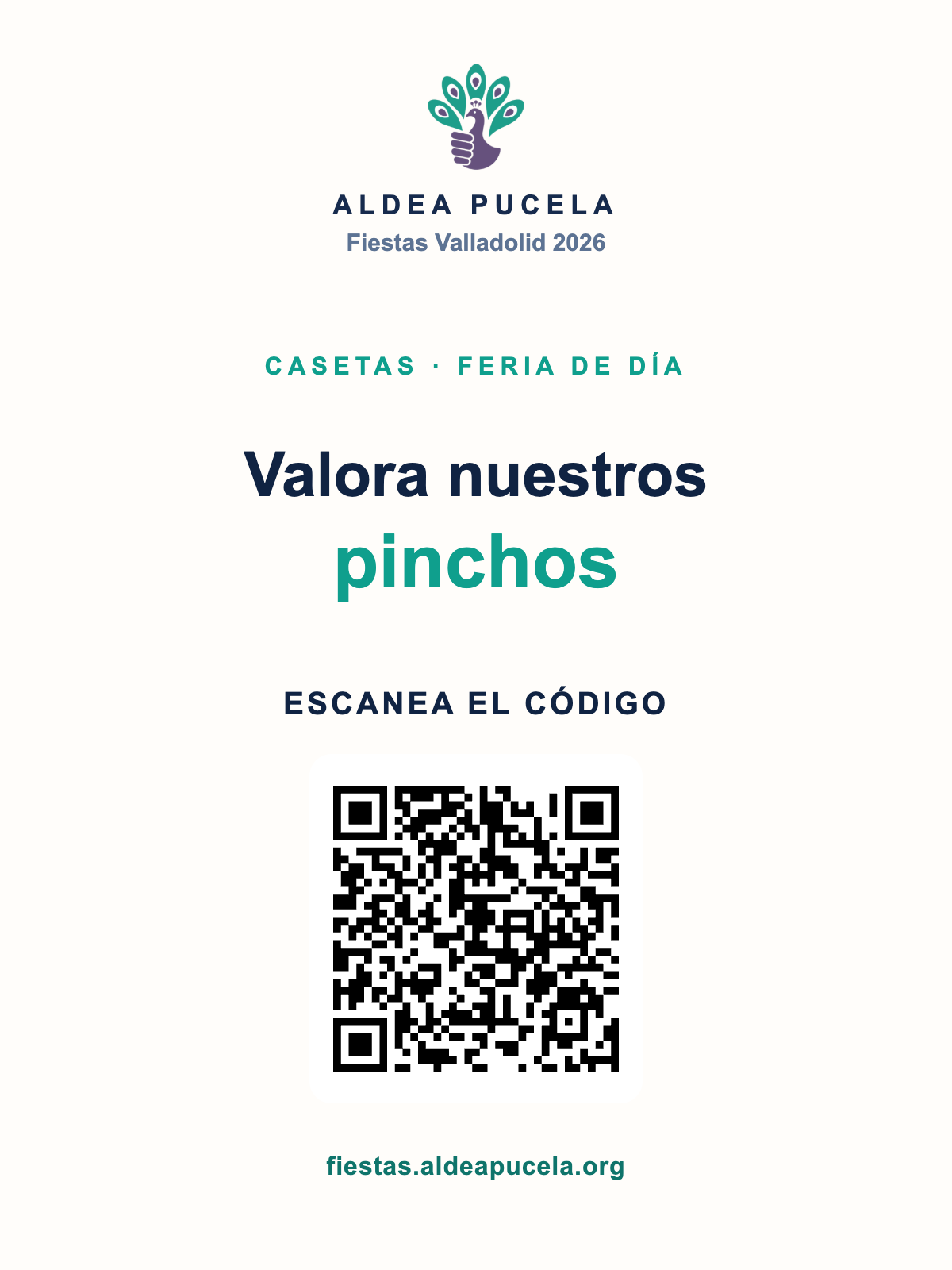 Cartel para descubrir y valorar las casetas de feria de día