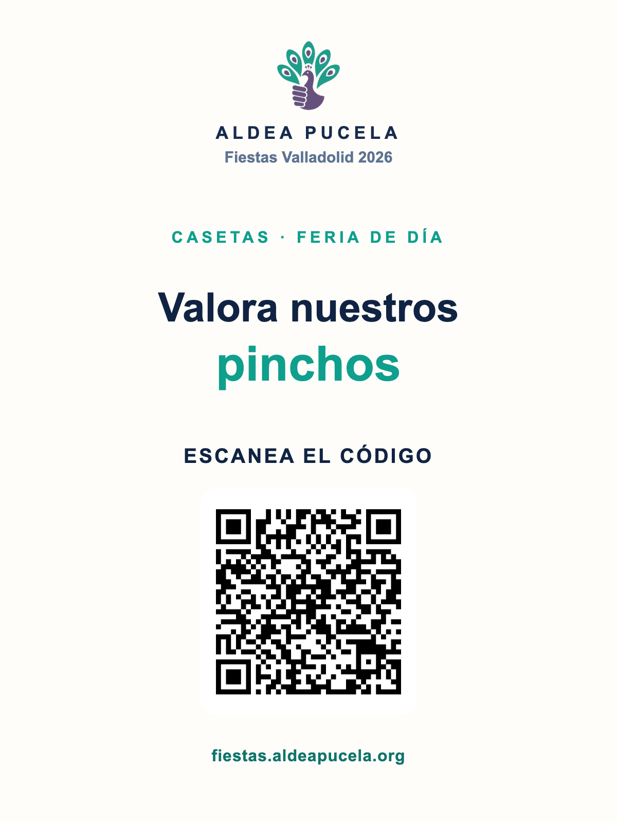 Cartel para descubrir y valorar las casetas de feria de día