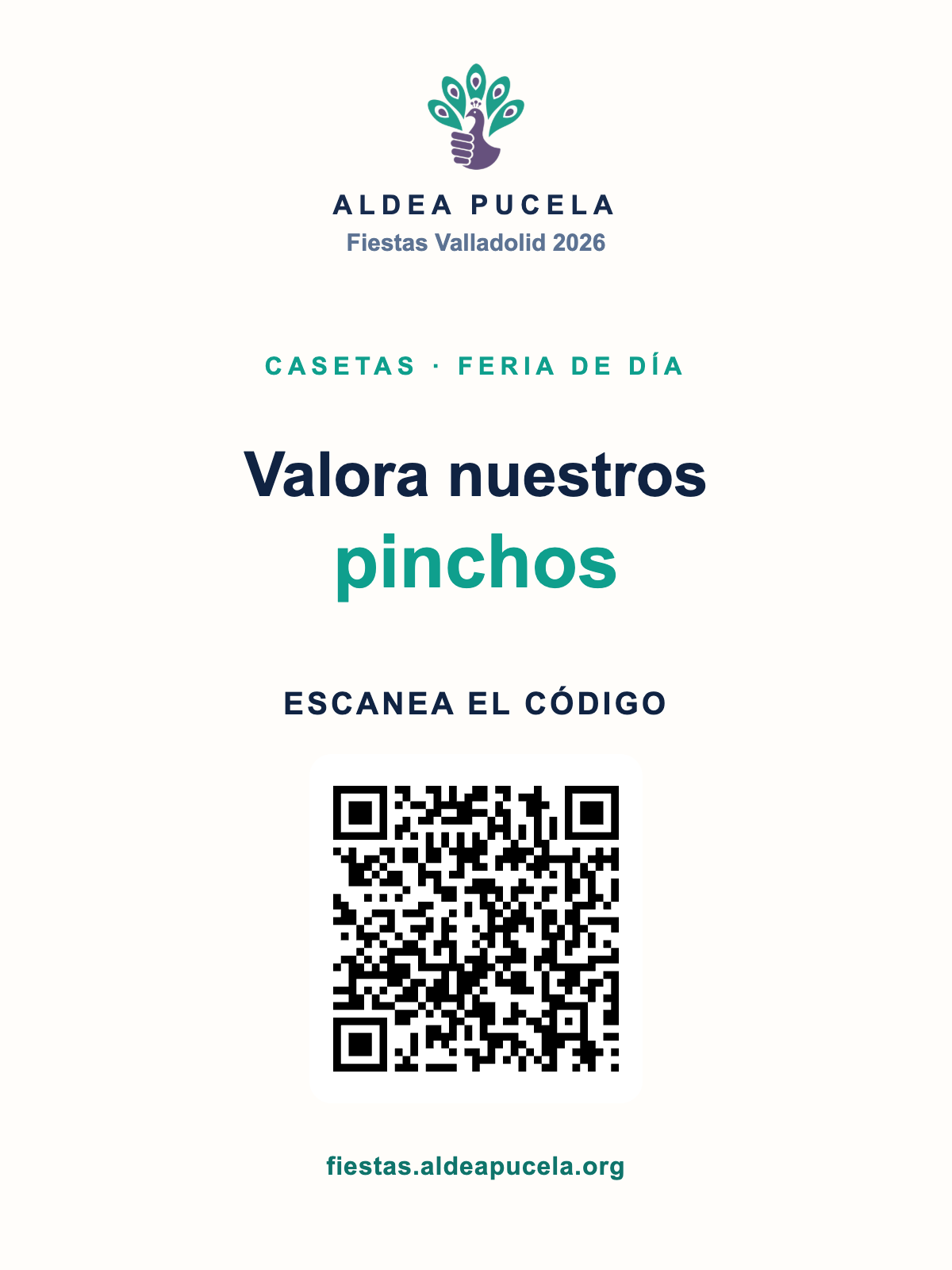 Cartel para descubrir y valorar las casetas de feria de día