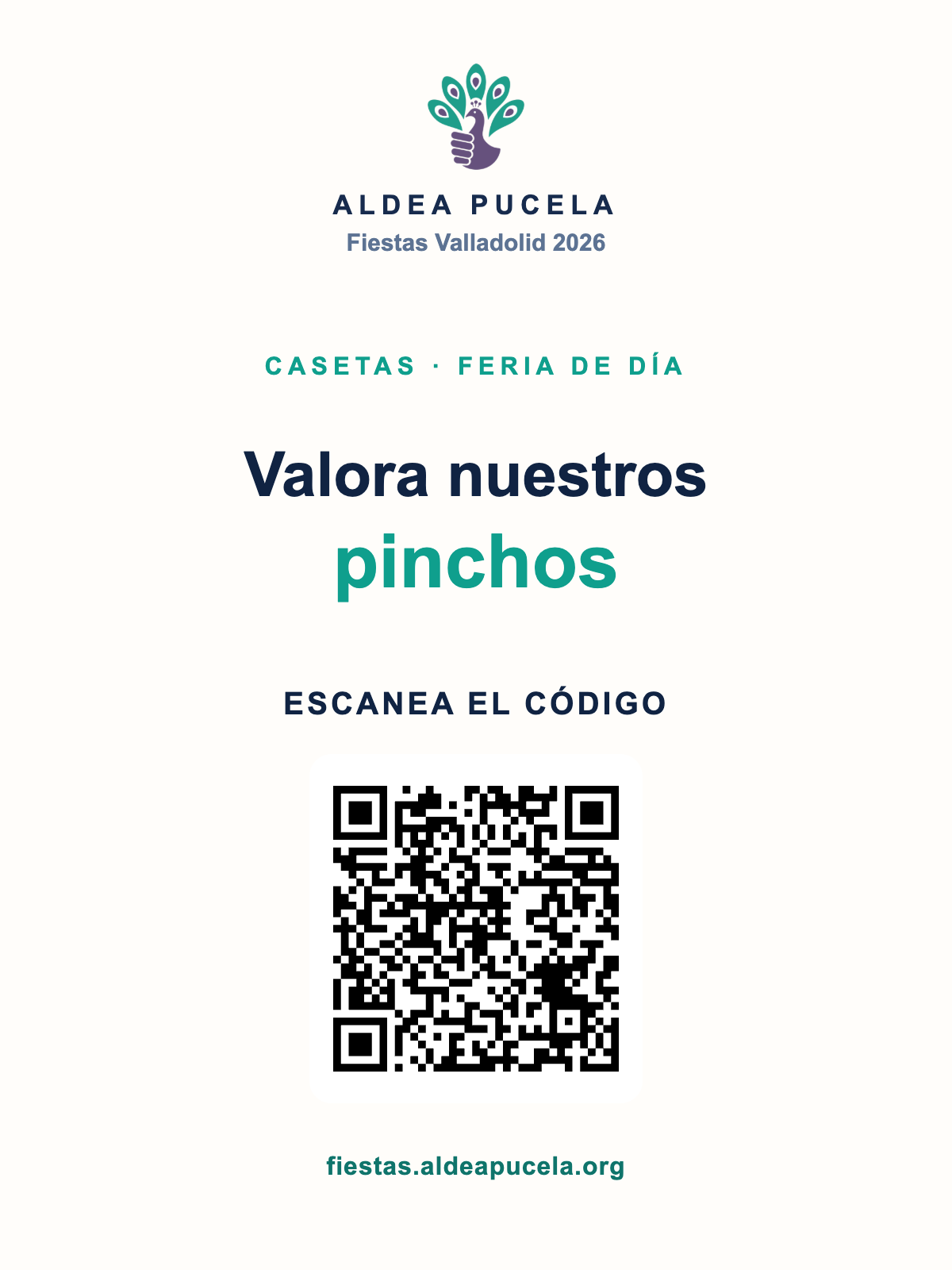 Cartel para descubrir y valorar las casetas de feria de día