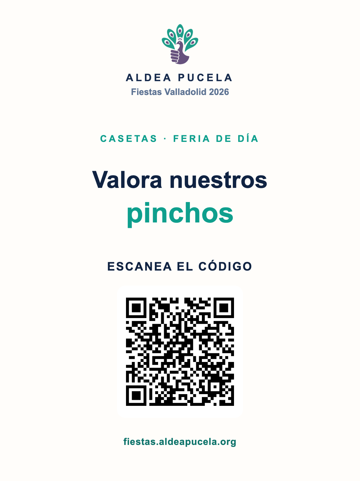 Cartel para descubrir y valorar las casetas de feria de día