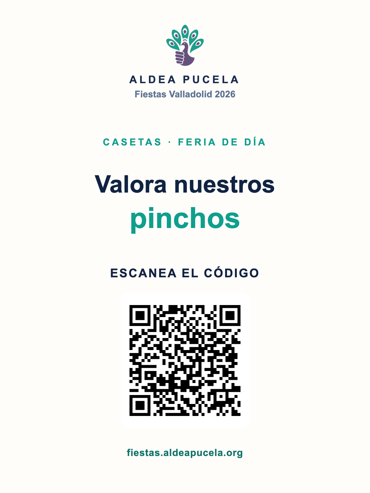Cartel para descubrir y valorar las casetas de feria de día