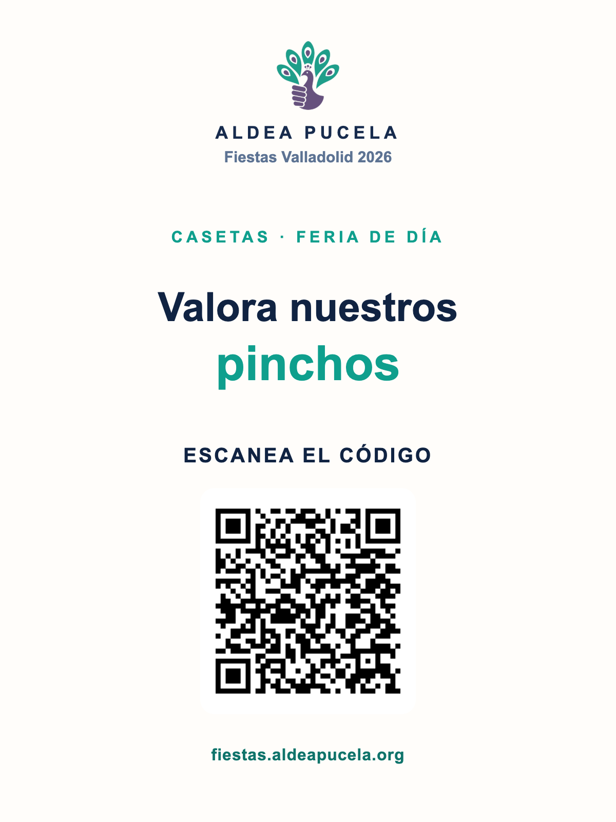 Cartel para descubrir y valorar las casetas de feria de día