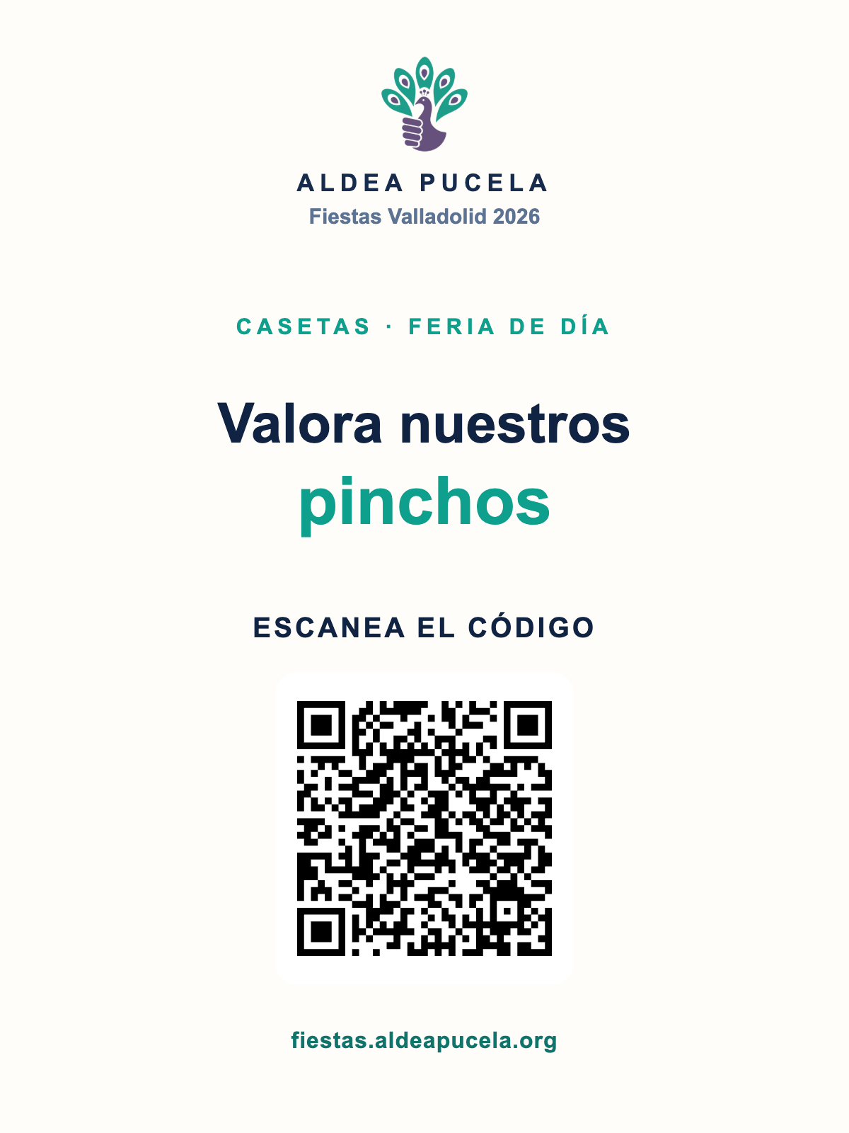 Cartel para descubrir y valorar las casetas de feria de día