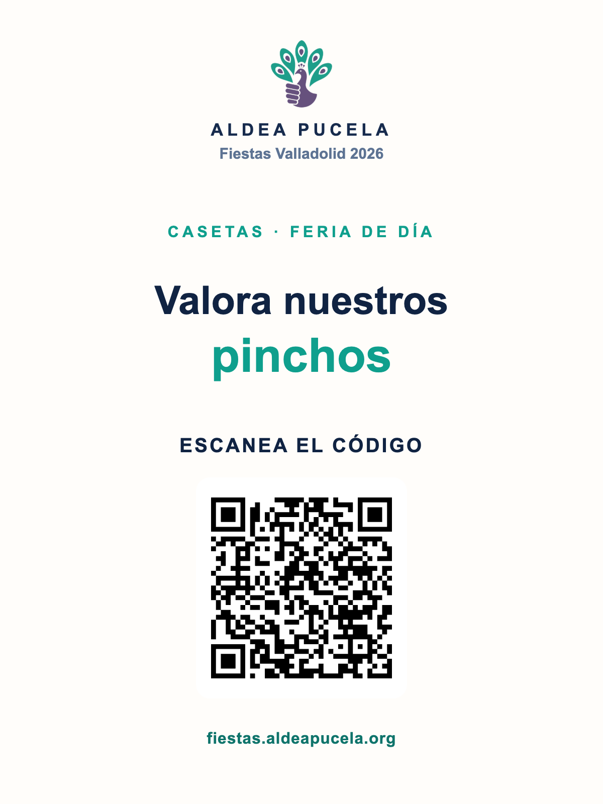 Cartel para descubrir y valorar las casetas de feria de día