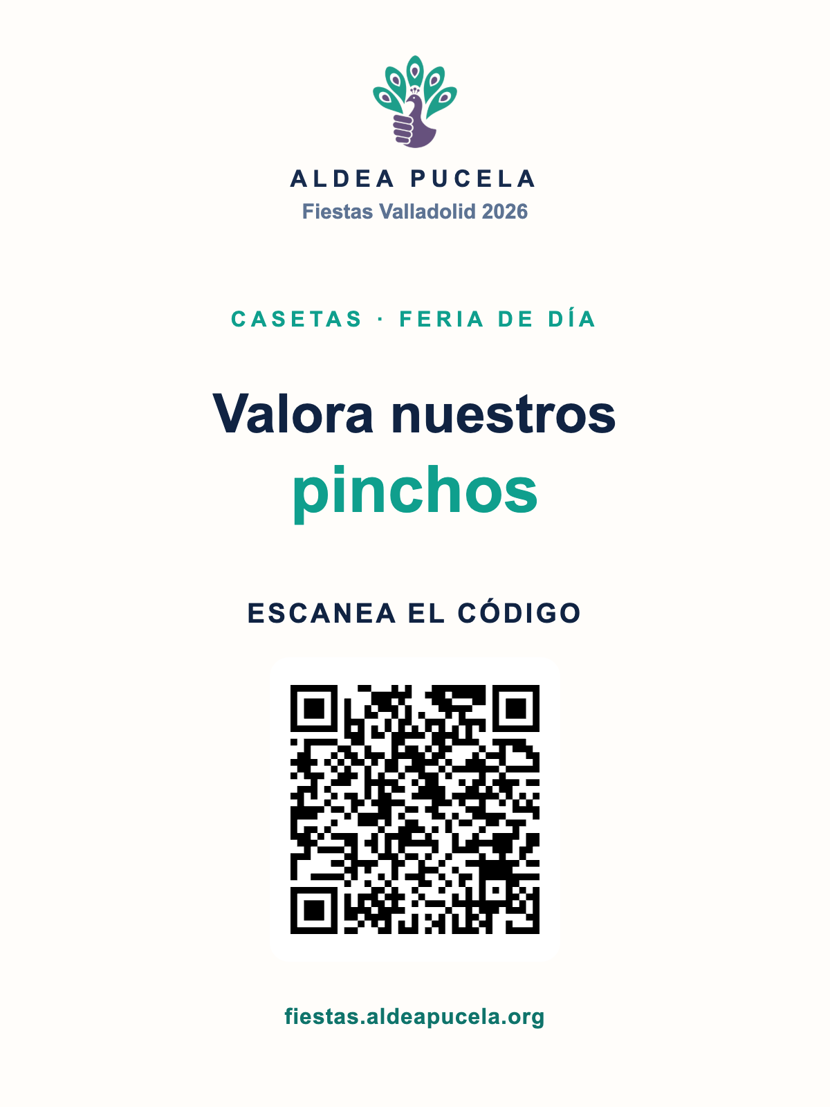 Cartel para descubrir y valorar las casetas de feria de día