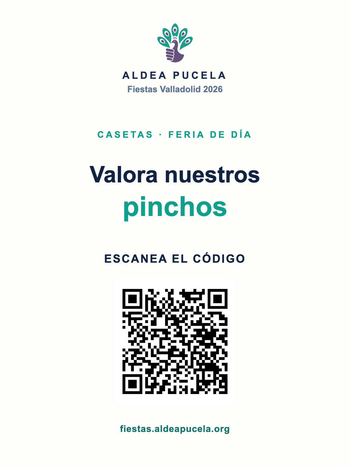 Cartel para descubrir y valorar las casetas de feria de día