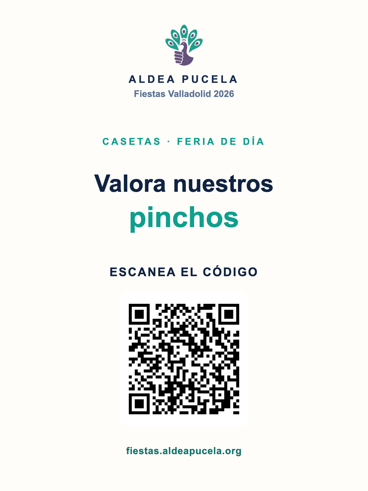 Cartel para descubrir y valorar las casetas de feria de día