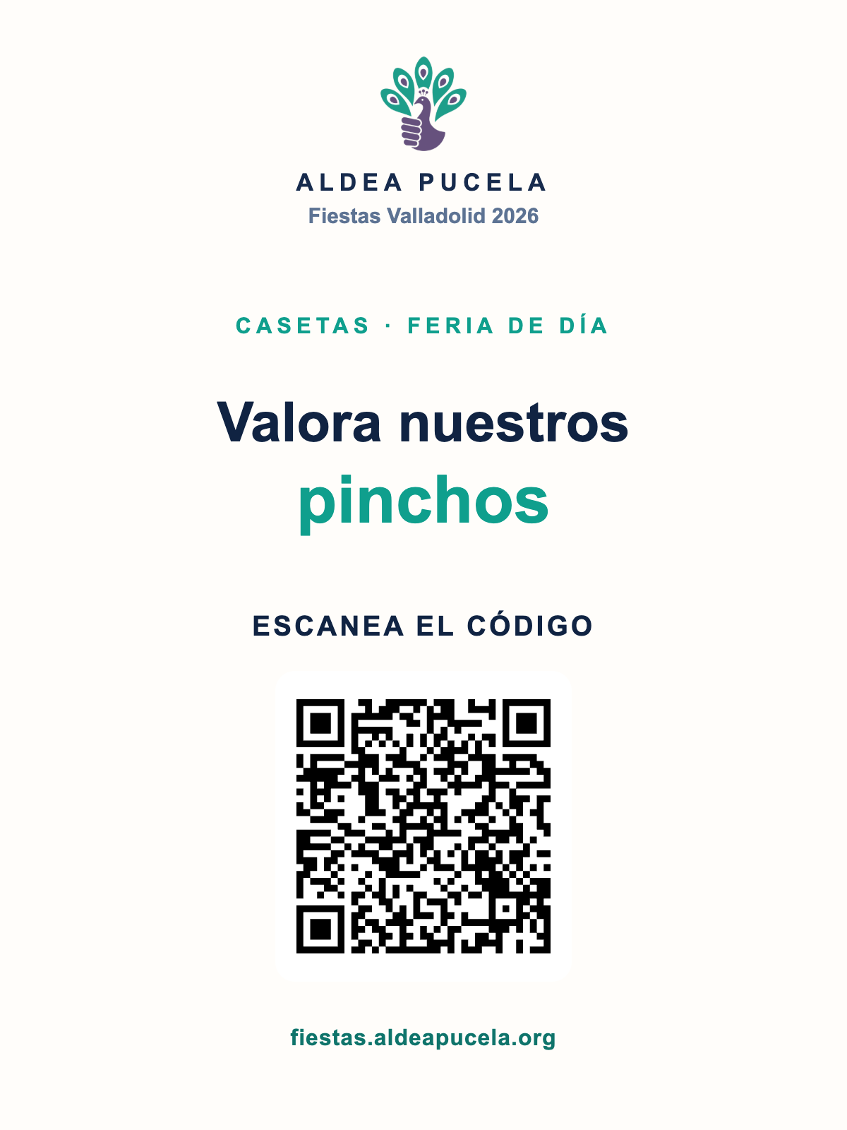 Cartel para descubrir y valorar las casetas de feria de día