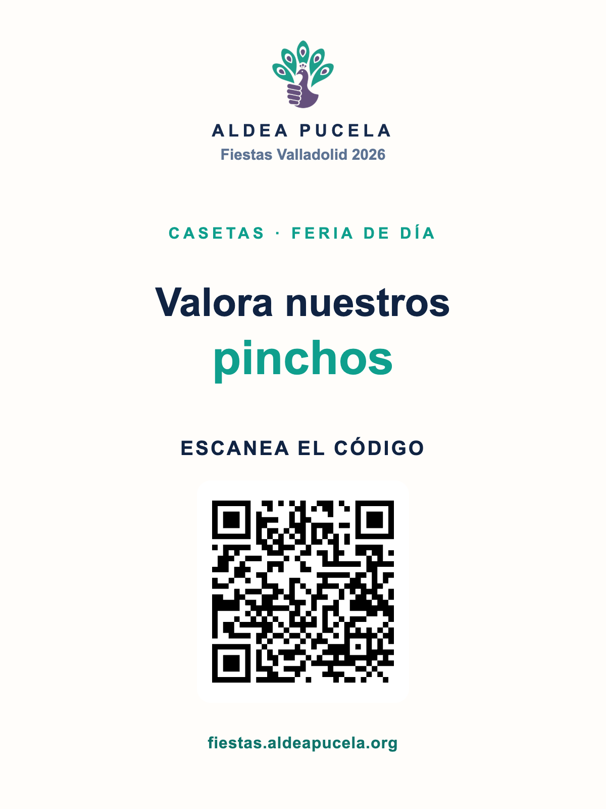 Cartel para descubrir y valorar las casetas de feria de día