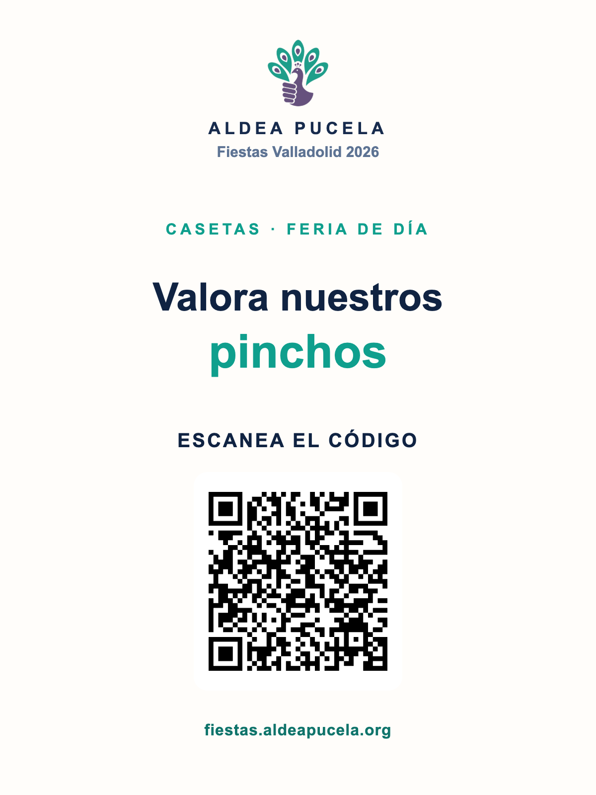 Cartel para descubrir y valorar las casetas de feria de día