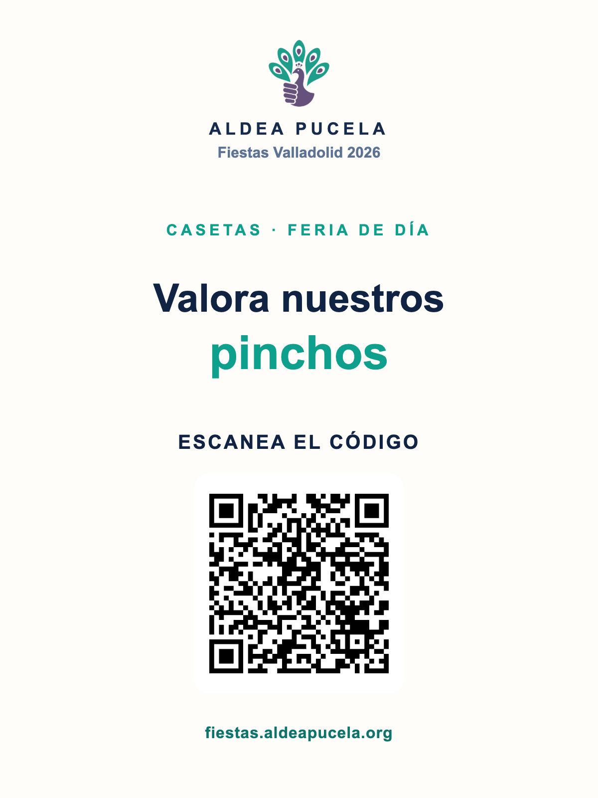 Cartel para descubrir y valorar las casetas de feria de día