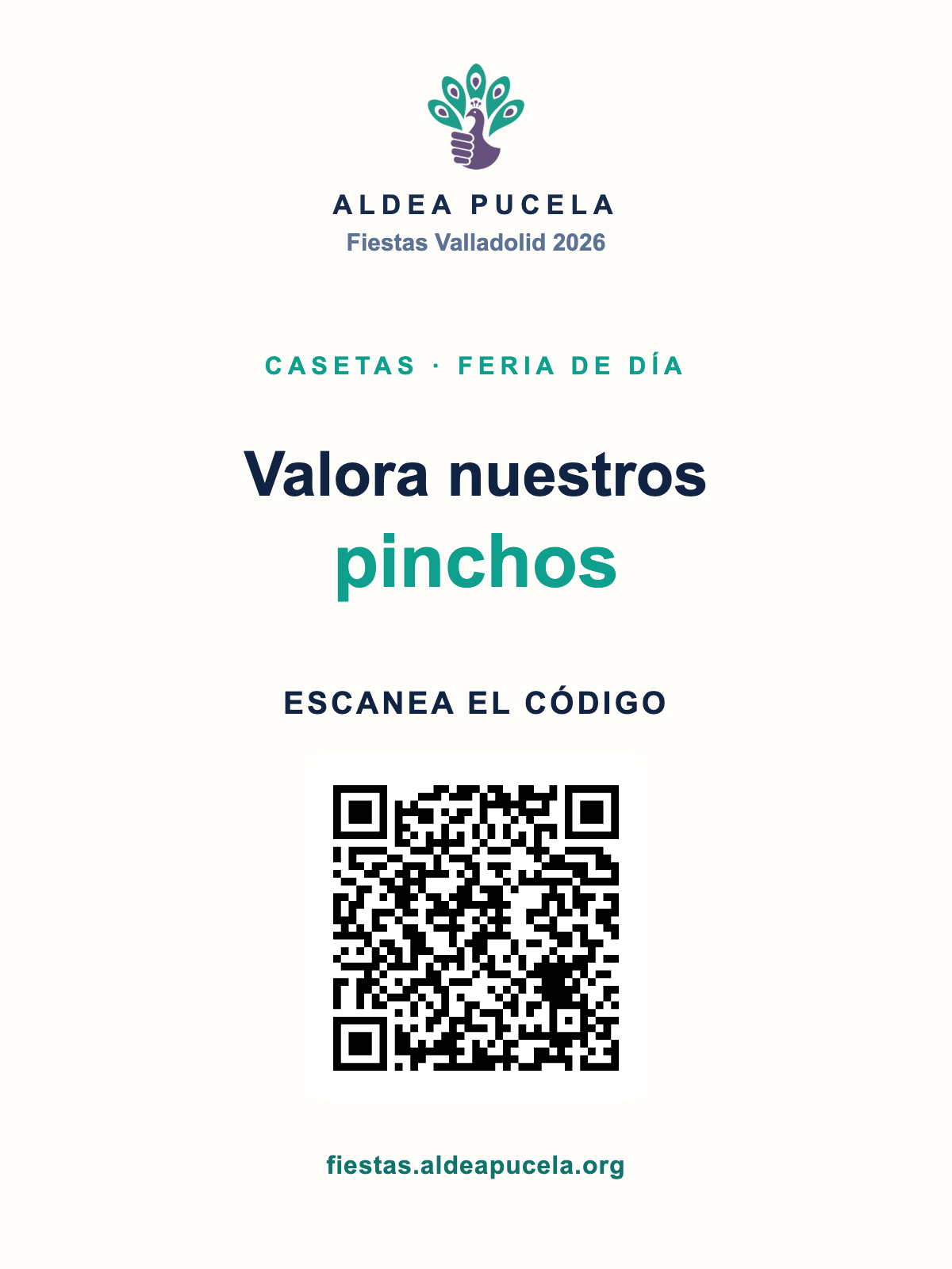 Cartel para descubrir y valorar las casetas de feria de día
