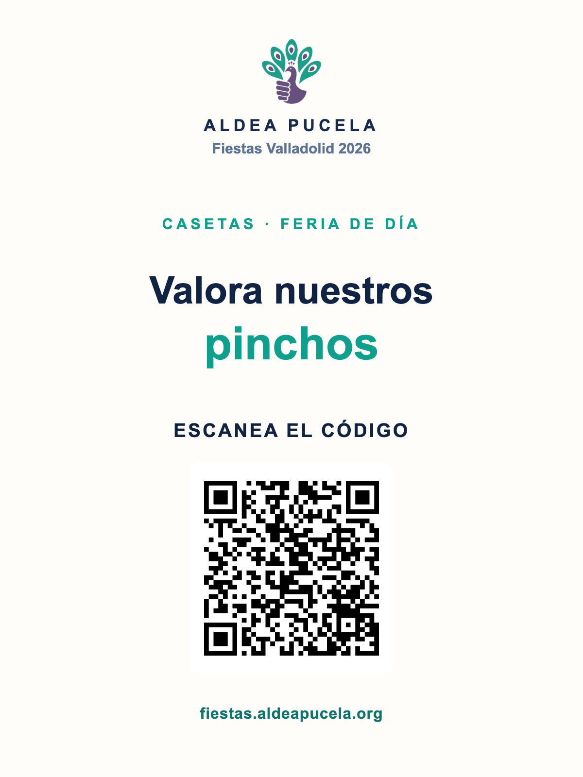 Cartel para descubrir y valorar las casetas de feria de día