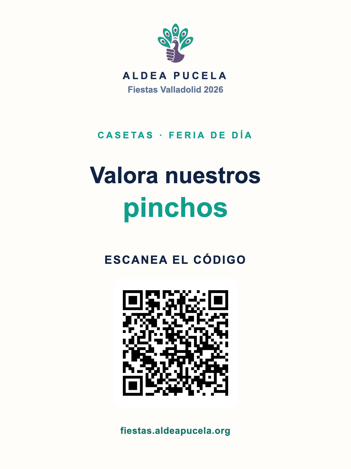 Cartel para descubrir y valorar las casetas de feria de día