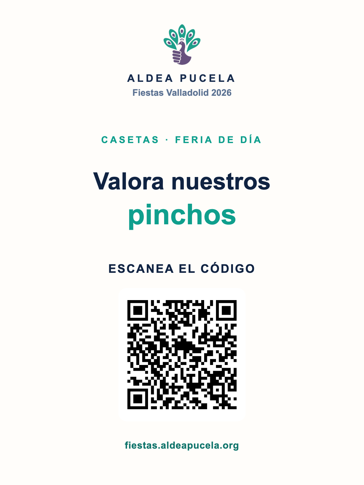 Cartel para descubrir y valorar las casetas de feria de día