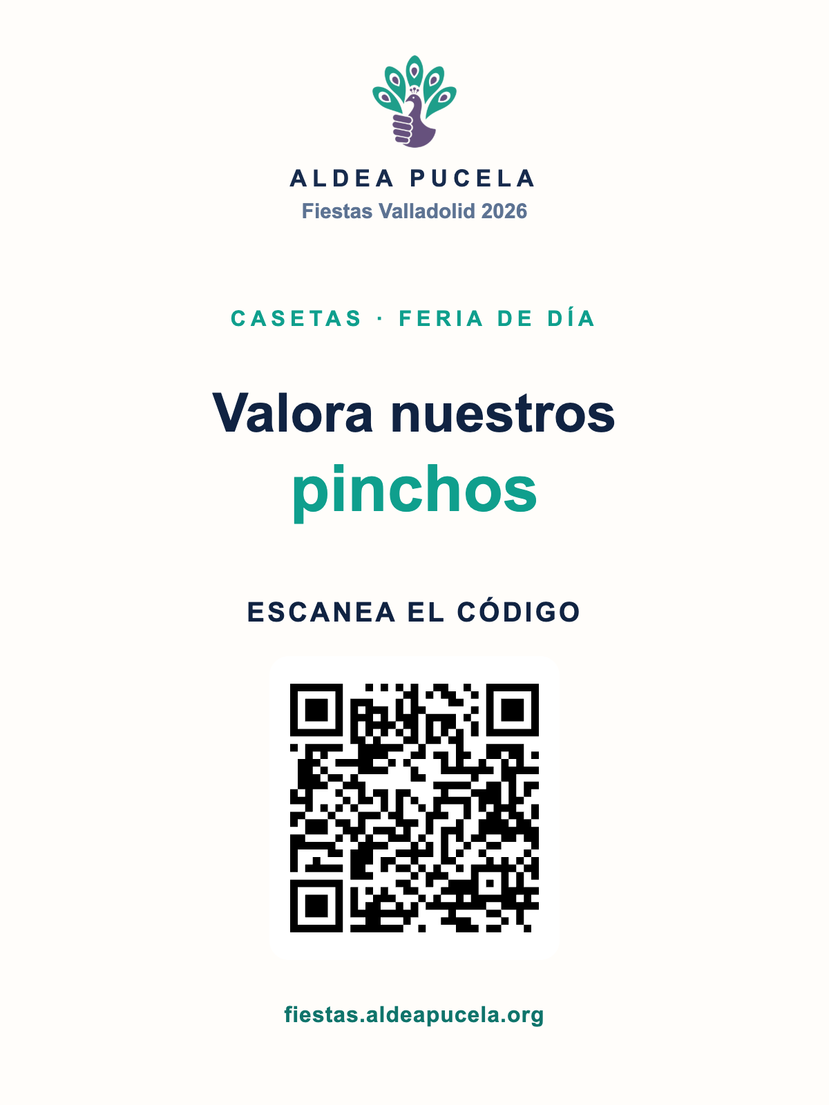 Cartel para descubrir y valorar las casetas de feria de día