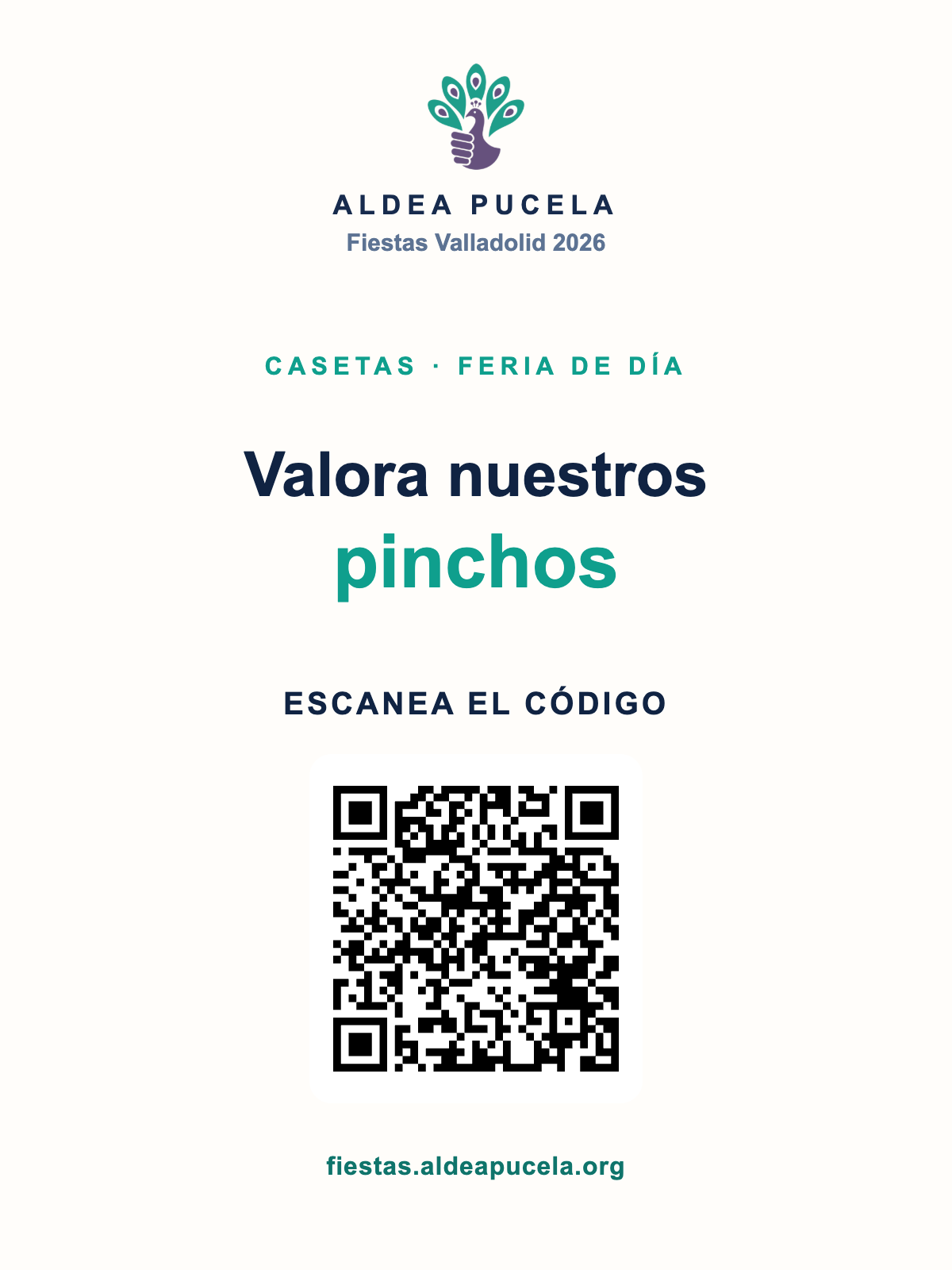 Cartel para descubrir y valorar las casetas de feria de día
