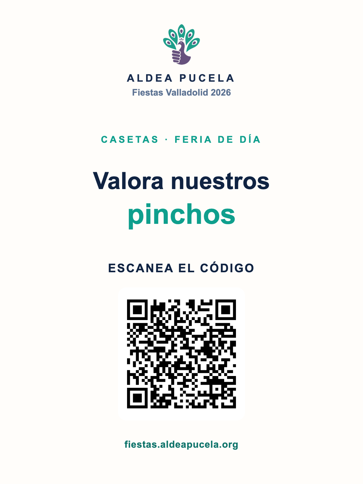 Cartel para descubrir y valorar las casetas de feria de día