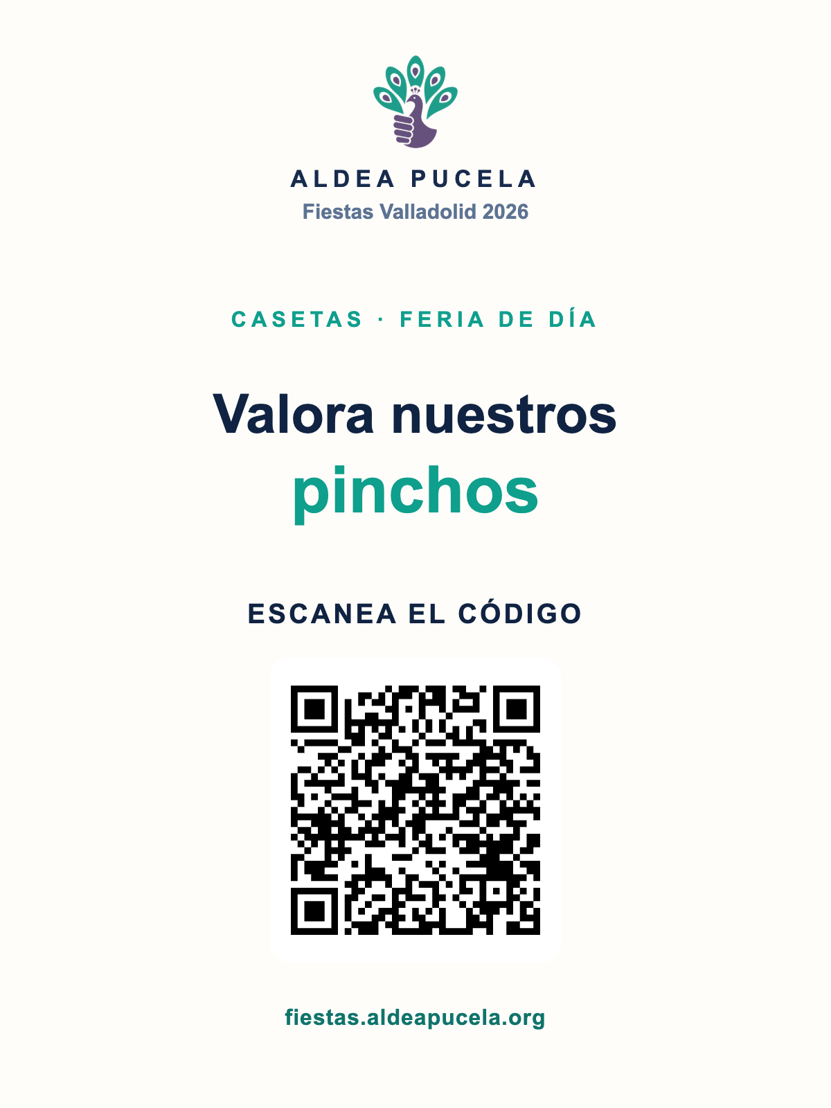 Cartel para descubrir y valorar las casetas de feria de día