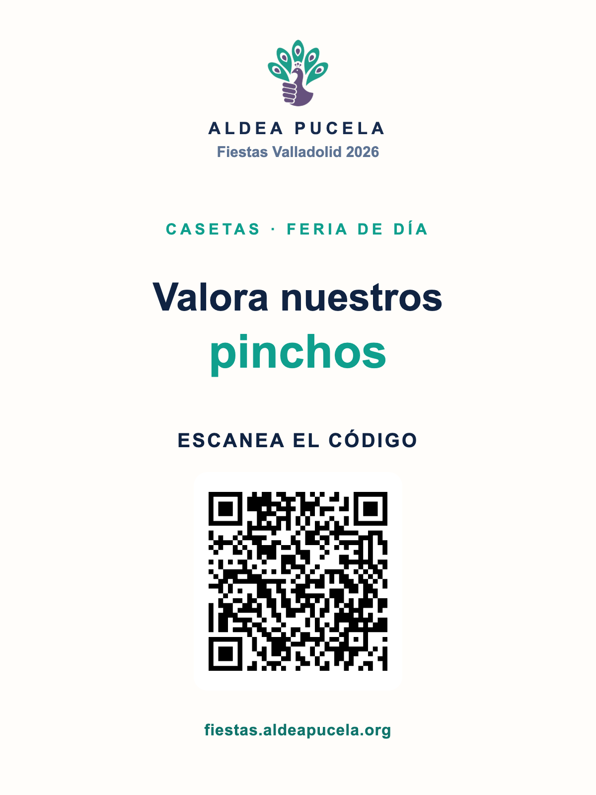 Cartel para descubrir y valorar las casetas de feria de día