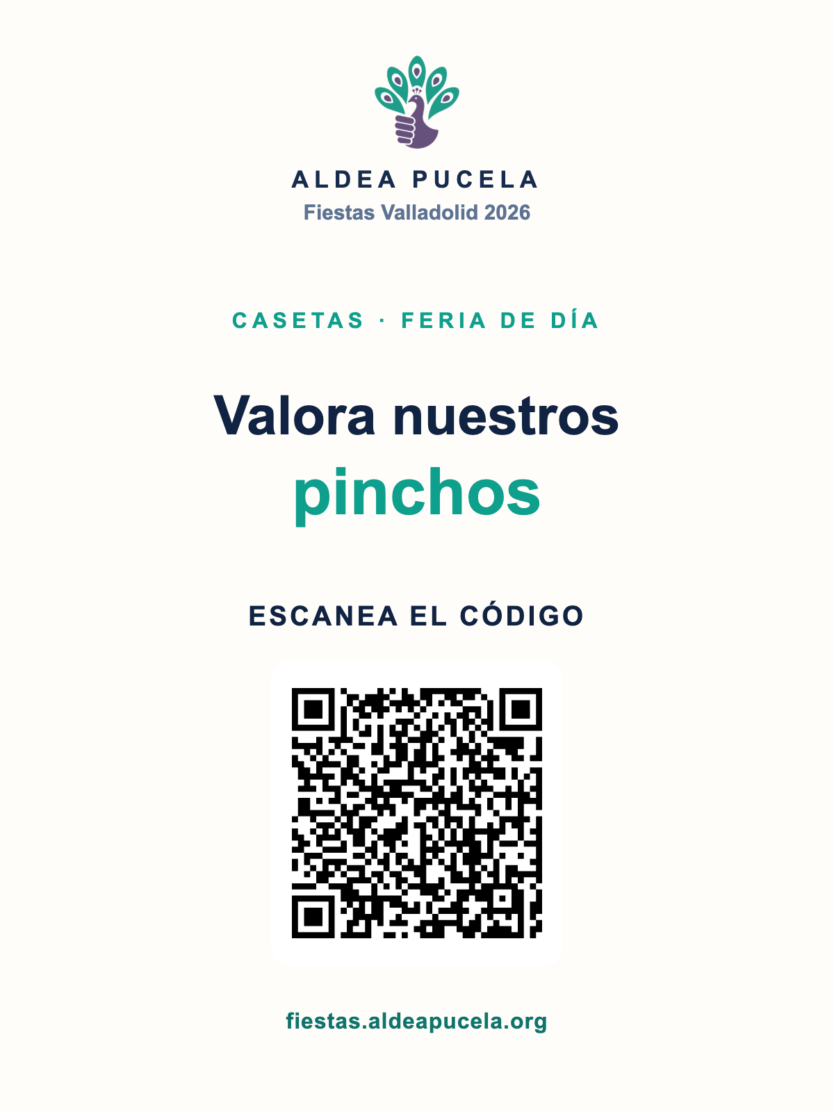Cartel para descubrir y valorar las casetas de feria de día