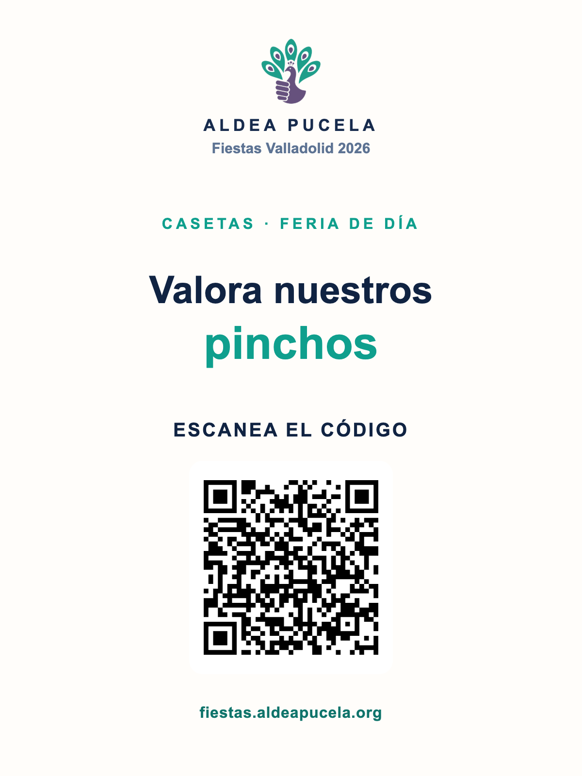 Cartel para descubrir y valorar las casetas de feria de día