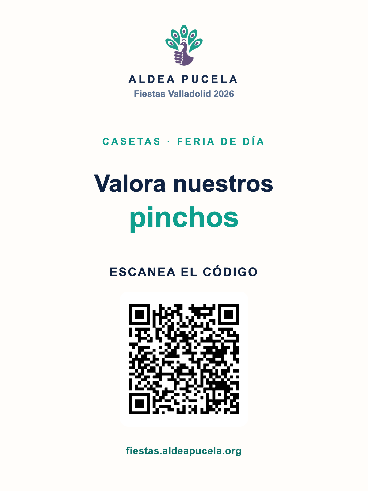 Cartel para descubrir y valorar las casetas de feria de día