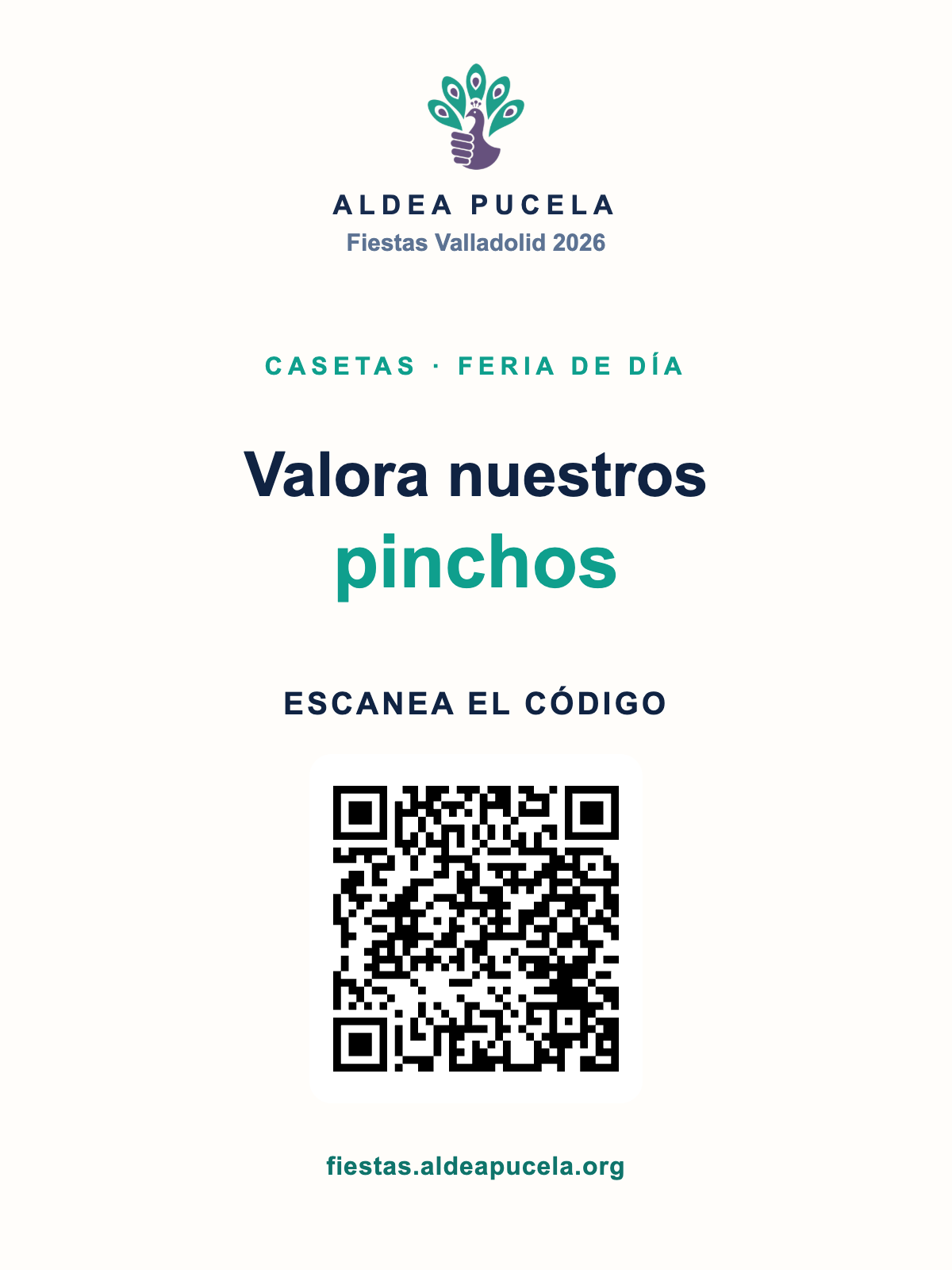 Cartel para descubrir y valorar las casetas de feria de día
