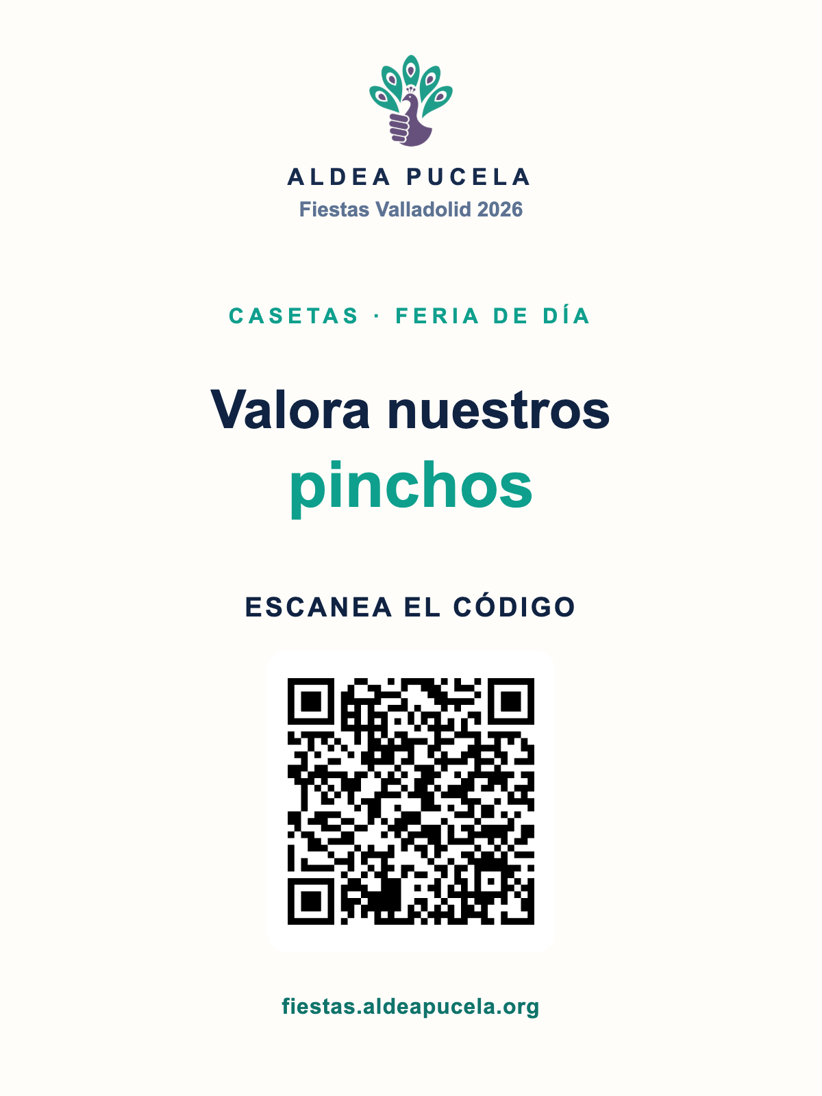 Cartel para descubrir y valorar las casetas de feria de día